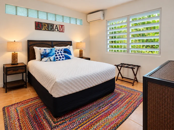 Bedroom — blue accents